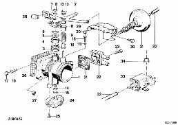 THROTTLE HOUSING ASSY diagram for BMW 3 Series E30 325ix