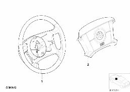 LEATHER STEERING WHEEL BICOLOR diagram for BMW 3 Series E46 318i