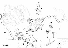 Unterdrucksteuerung-Abgasturbolader diagram for BMW X5 E53 3.0d