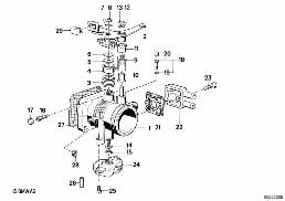 THROTTLE HOUSING ASSY diagram for BMW 3 Series E30 325ix
