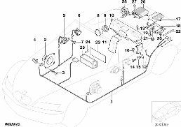 PARTS F HARMAN KARDON TOP-HIFI SYSTEM diagram for BMW Z3 E36 2.2i