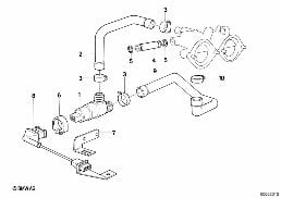 IDLE REGULATING VALVE diagram for BMW 5 Series E34 M5 3.6