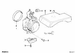 THROTTLE HOUSING ASSY diagram for BMW 5 Series E34 525i