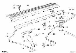 VALVES/PIPES OF FUEL INJECTION SYSTEM diagram for BMW 5 Series E34 525i