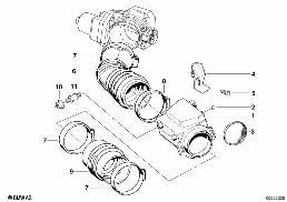 Luftmassenmesser diagram for BMW 7 Series E32 750iL