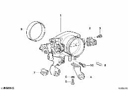 THROTTLE HOUSING ASSY diagram for BMW 3 Series E36 320i