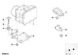 HYDRO UNIT DSC/FASTENING/SENSORS diagram for BMW Z3 E36 2.8