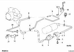 FUEL TANK BREATH.VALVE/DISTURB.AIR VALVE diagram for BMW 7 Series E32 730i