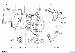 THROTTLE HOUSING ASSY/HEATING ELEMENT diagram for BMW 3 Series E36 318is