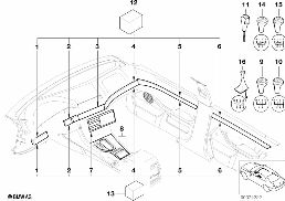 Finition en bois précieux, Individual diagram for BMW 5 Series E39 525td