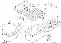 TOOLS AND BATTERY SUPPORT diagram for BMW Z3 E36 M