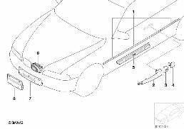 RETROFIT, CHROME LINE EXTERIEUR diagram for BMW 3 Series E46 323Ci