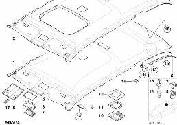 Dachhimmel diagram for BMW 3 Series E46 316i