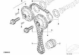 Steuertrieb-Steuerkette diagram for BMW 3 Series E46 M3