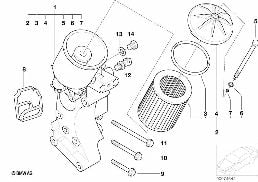 Ölversorgung-Ölfilter diagram for BMW 3 Series E46 M3