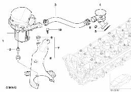 Abgasschadstoff-Reduzierung-Luftpumpe diagram for BMW 3 Series E46 M3