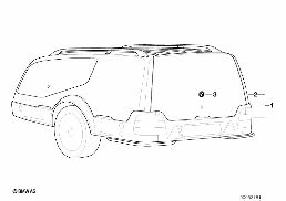 Remorque housse diagram for BMW 5 Series E39 525td