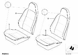 INDIVIDUAL, BASE WOOD ULPHOLSTERY/PIPING diagram for BMW Z3 E36 3.0i