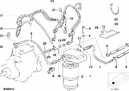 Instalacja wtryskowa wysokoprężna diagram for BMW 3 Series E36 318tds
