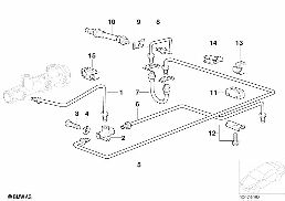 BRAKE PIPE, REAR, WITHOUT ABS