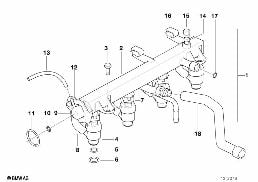 FUEL INJECTION SYSTEM/INJECTION VALVE diagram for BMW 3 Series E36 318i
