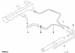 FUEL PIPE diagram for BMW 3 Series E36 318i