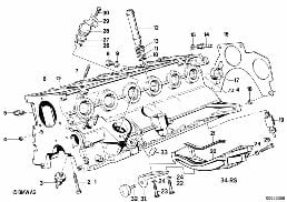 Carter-moteur diagram for BMW 3 Series E30 320i