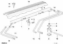 FUEL INJECTION SYSTEM/INJECTION VALVE diagram for BMW 3 Series E36 320i