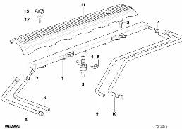 Insprutningsanlaeggn./insprutningsventil diagram for BMW 3 Series E36 328i