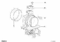 THROTTLE HOUSING ASSY diagram for BMW 7 Series E38 728iL