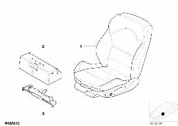 Sitz vorn Komplettsitz diagram for BMW 3 Series E46 M3