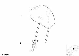 Sitz vorn Kopfstütze Sportsitz diagram for BMW 3 Series E46 M3