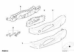 Sitz vorn Sitzbetätigung Einzelteile diagram for BMW 3 Series E46 M3