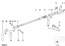 Gasreglage diagram for BMW 3 Series E36 M3