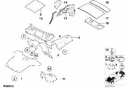 SOUND INSULATION diagram for BMW Z3 E36 1.9