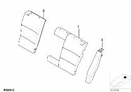 IND.COVER F THROUGH-LOAD.SYST LEATHER N6 diagram for BMW 3 Series E46 318i
