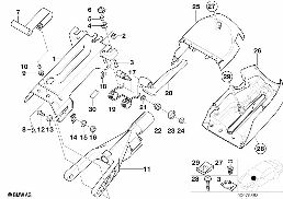 MANUALLY ADJUST. STEERING COLUMN diagram for BMW X5 E53 4.4i