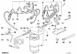 Dispositif d'injection diesel diagram for BMW 5 Series E39 525td