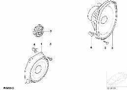 Elem. poj. głośnika Harman Kardon diagram for BMW MINI R50 Cooper
