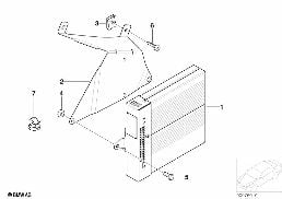 Wzmacn./Uchwyt syst. Hifi Harman Kard. diagram for BMW MINI R50 Cooper