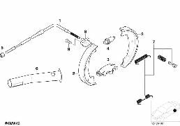Feststellbremse/Bremsbacken diagram for BMW 3 Series E46 M3