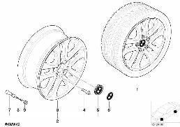 BMW LA WHEEL, DOUBLE SPOKE 79 diagram for BMW 3 Series E46 318i