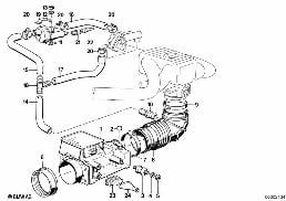 VOLUME AIR FLOW SENSOR diagram for BMW 3 Series E30 318i
