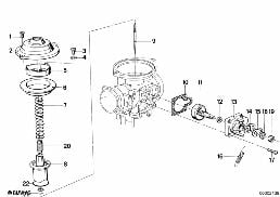 CARBURETOR CAP/PISTON/STARTER HOUSING