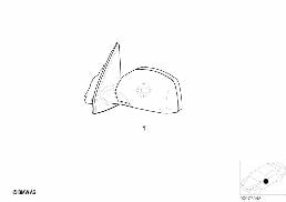 Dod.montáž vnější zrcátko autom.stmívat. diagram for BMW X5 E53 4.4i