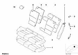 SEAT, REAR, UPHLSTRY/COVER, LOAD-THROUGH diagram for BMW 3 Series E46 325Ci