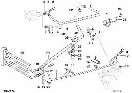 パワー ステアリング オイル ライン diagram for BMW 7 Series E38 735i