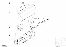 SINGLE COMPONENTS FOR FUSE HOUSING diagram for BMW Z3 E36 M