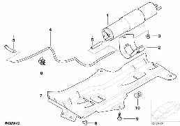FUEL FILTER, PRESSURE REGULATOR diagram for BMW 3 Series E46 325i