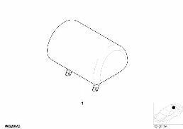 Sitz hinten Kopfstütze Mitte diagram for BMW 3 Series E46 M3